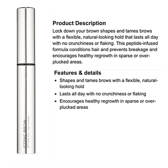 NEW JULEP LOCK DOWN YOUR BROWS ICONIC BROW GEL in CLEAR; Flexible Hold; Peptides - Picture 8 of 8